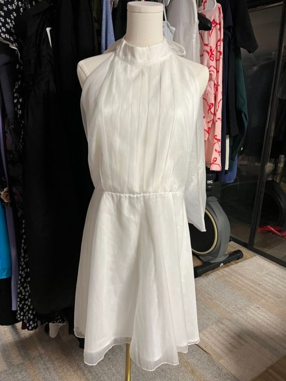 Petal & Pup Anya Tulle Halter Minidress White NWT 14 - Picture 7 of 7